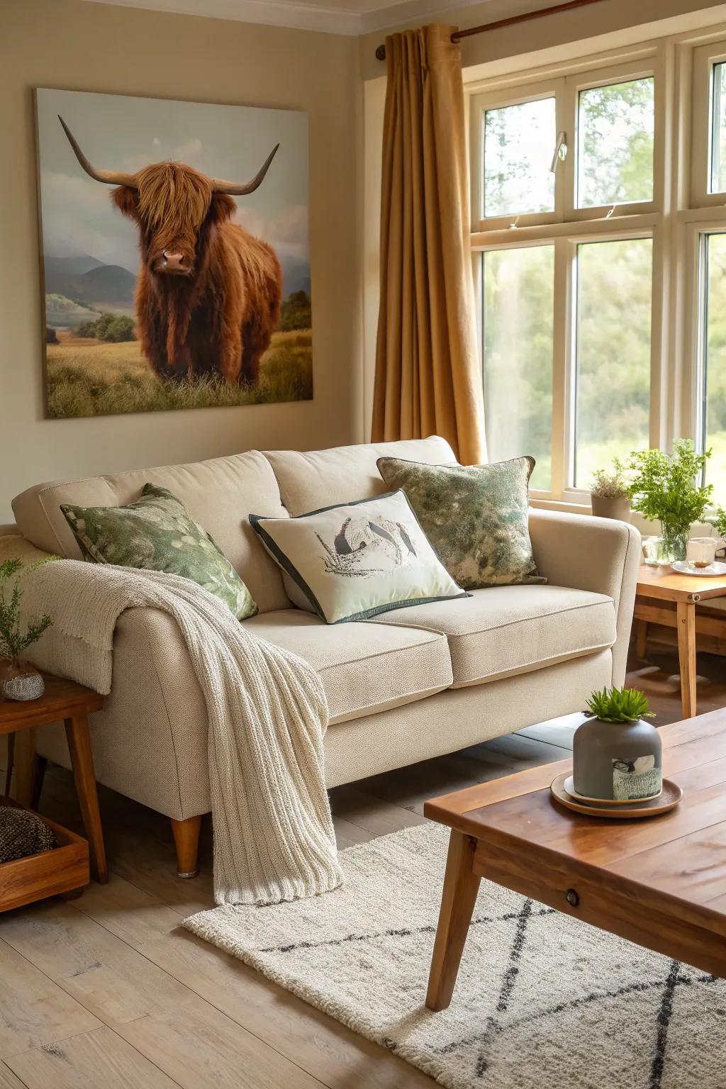 Embrace the warmth of earth-toned palettes for a truly inviting living room.