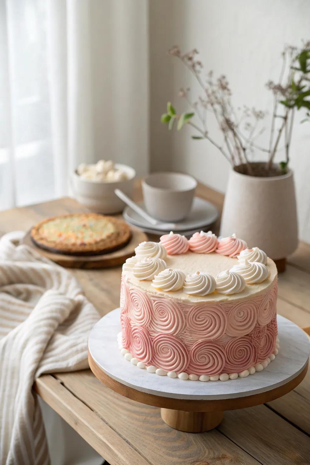 Texture brings an artistic flair to these stunning cakes.