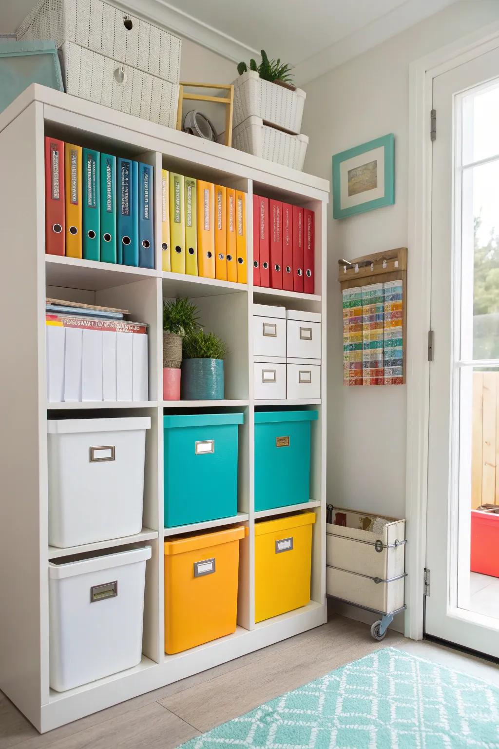 Bring order and vibrancy to your office with a color-coded system.