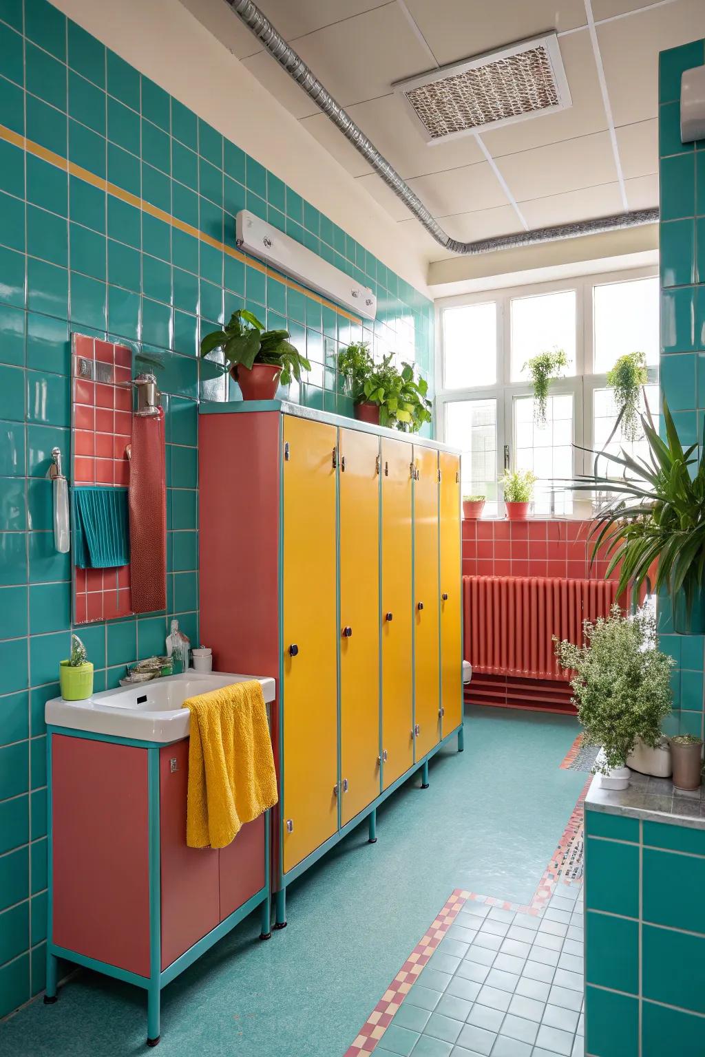 Achieve a harmonious look with cohesive color schemes that unify the bathroom's design.