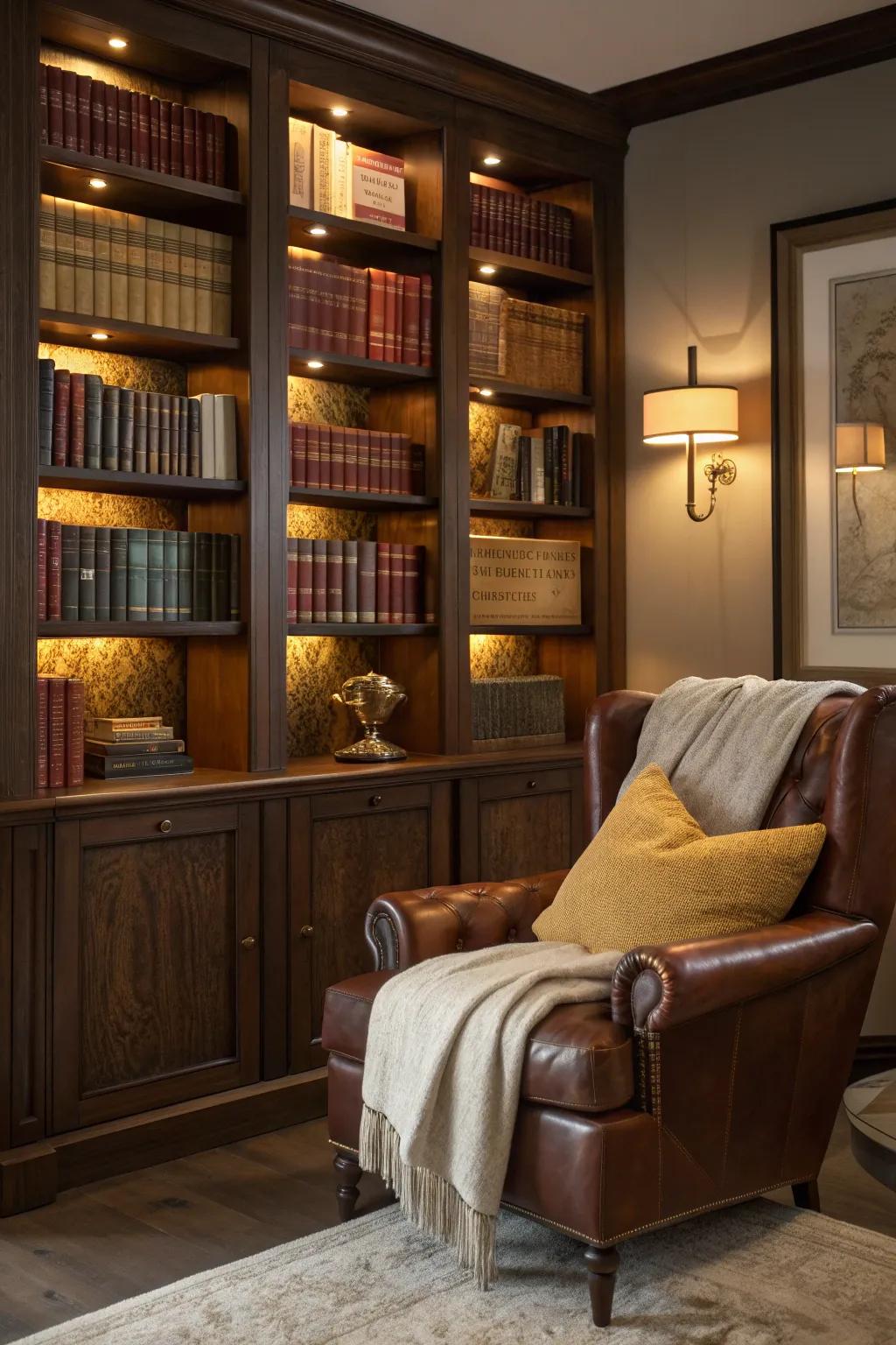 Add drama and depth to your bookshelves with stunning LED backlighting.