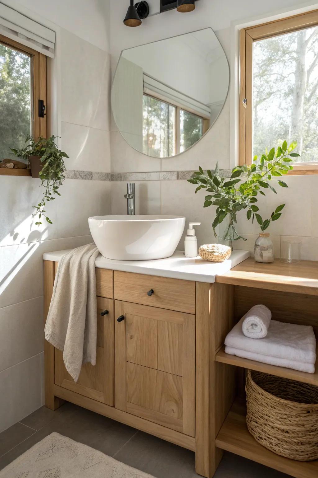 Corner sinks make the most of every square inch in your bathroom. #CornerSink #SpaceSaver