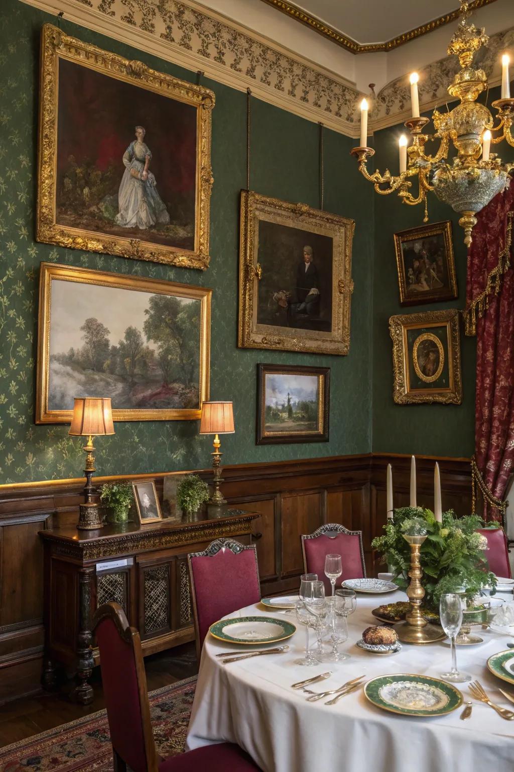 Let vintage artwork tell stories of the past, infusing your space with character. #ArtLovers #VictorianStyle