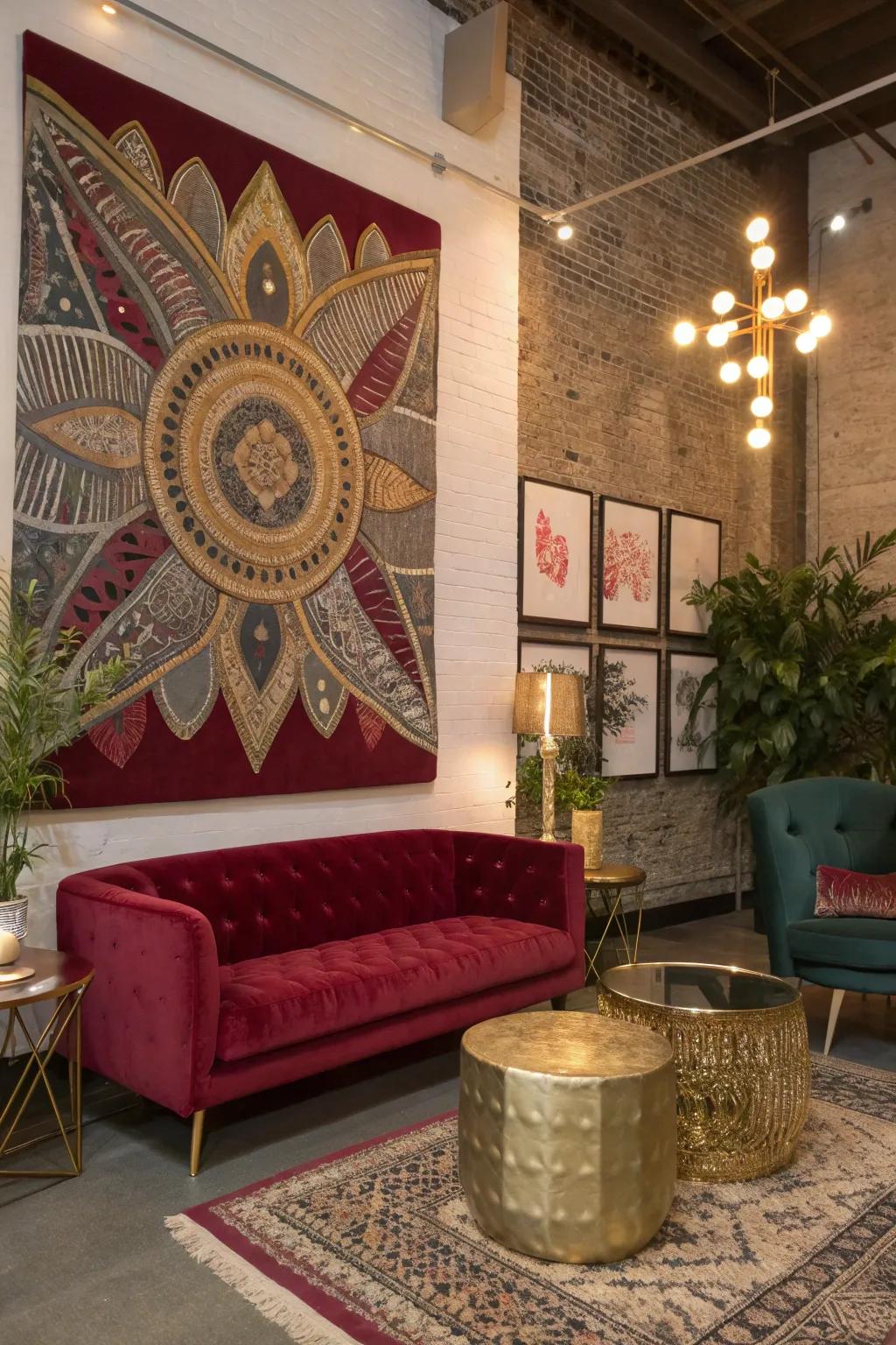 Unleash your creativity in an artistic escape filled with bold designs. 🎨 #ArtisticDecor #CreativeSpaces