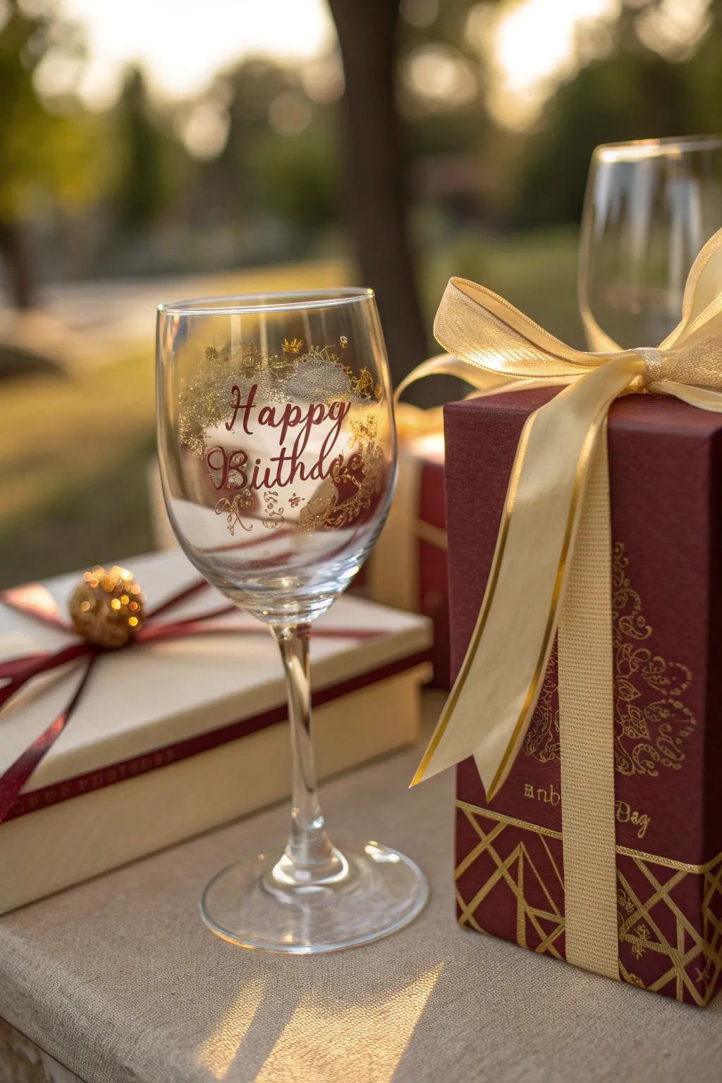 Make your gift feel extra special with themed packaging that turns wine glasses into cherished treasures. 🎁 #GiftIdeas #Celebration