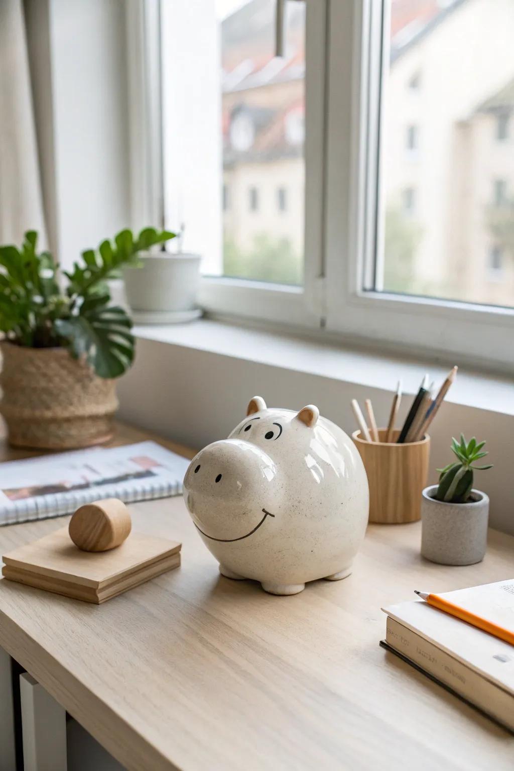 Quirk up your workspace with round hippo accents that inspire creativity. 🦛 #OfficeInspo #CeramicArt