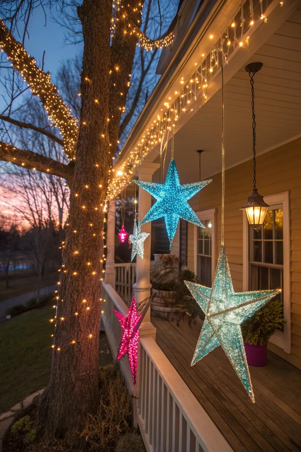 Illuminate your home with starry motifs that turn your nights into a celestial wonderland. 🌟 #StarryNight #HolidayMagic