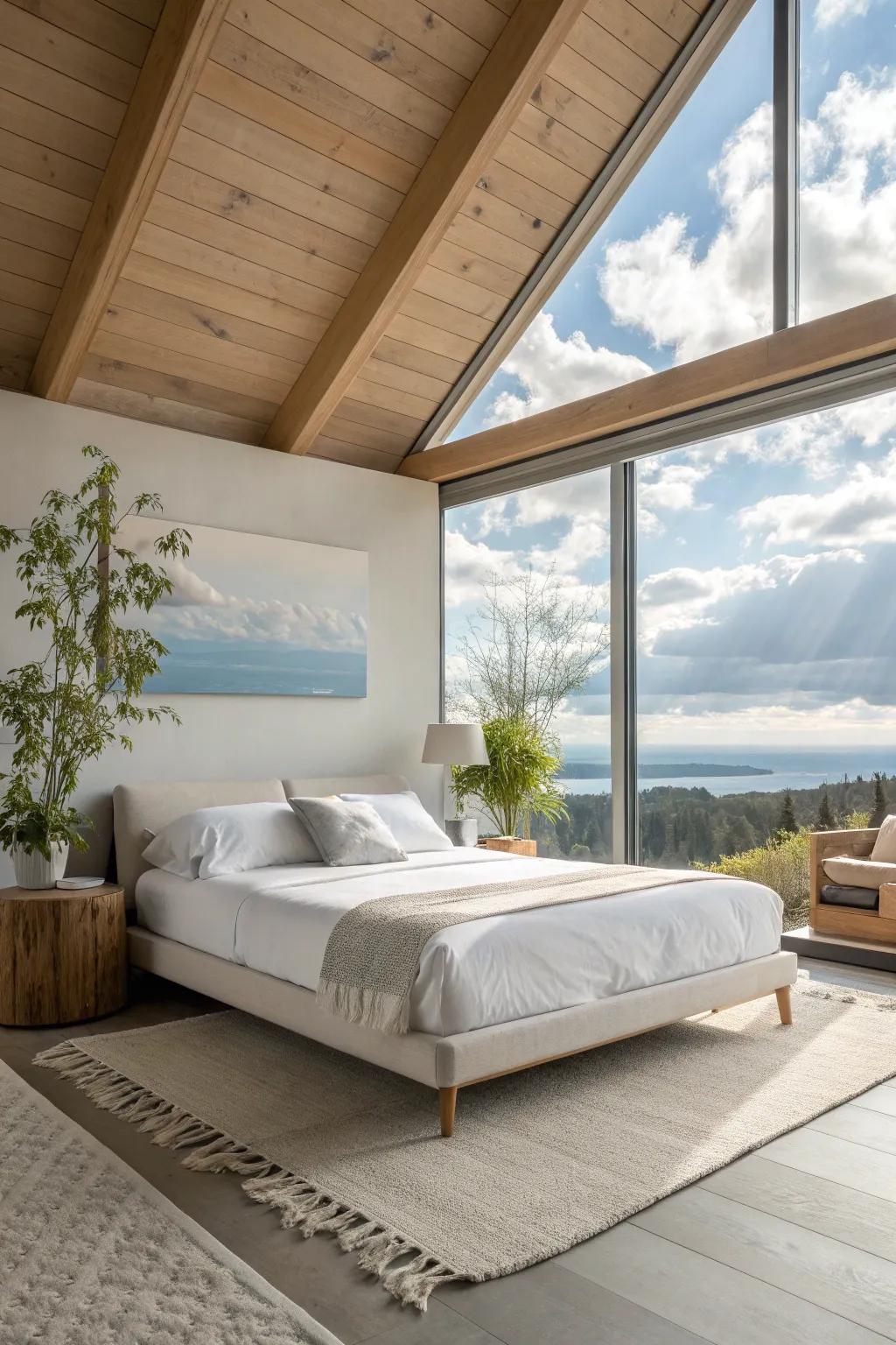 Keep it simple with minimalist furniture that enhances your cloud-inspired retreat. ✨ #SpaceOptimization #DesignSimplicity