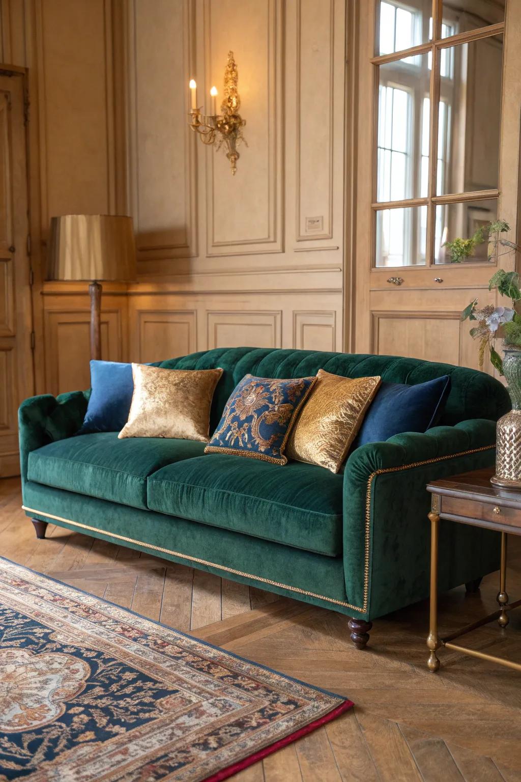 Indulge in luxury with plush textiles that invite comfort and elegance. #Textiles #LivingRoomDecor #LuxuryLiving