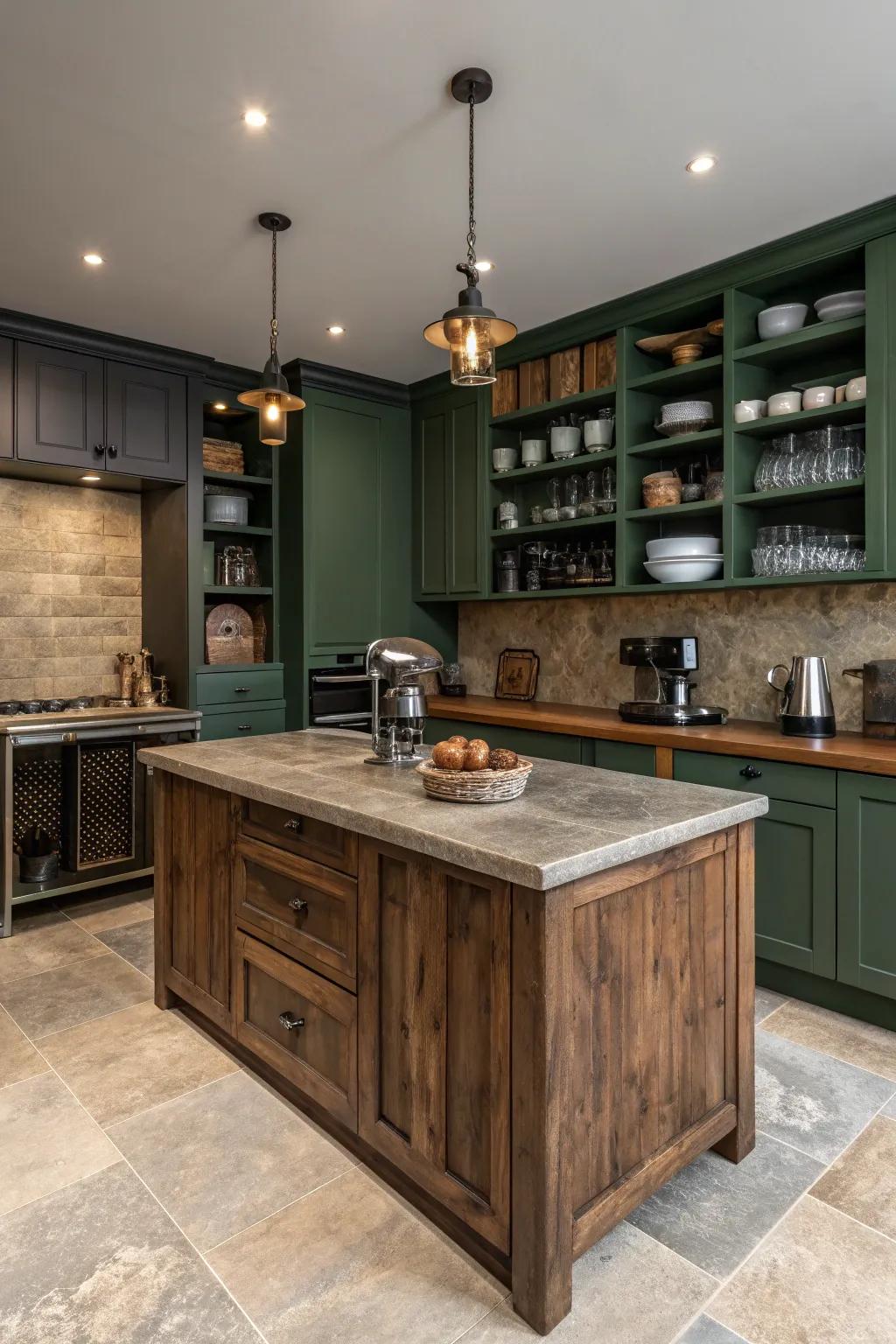 Create a cozy atmosphere with warm, earthy tones in your kitchen decor.