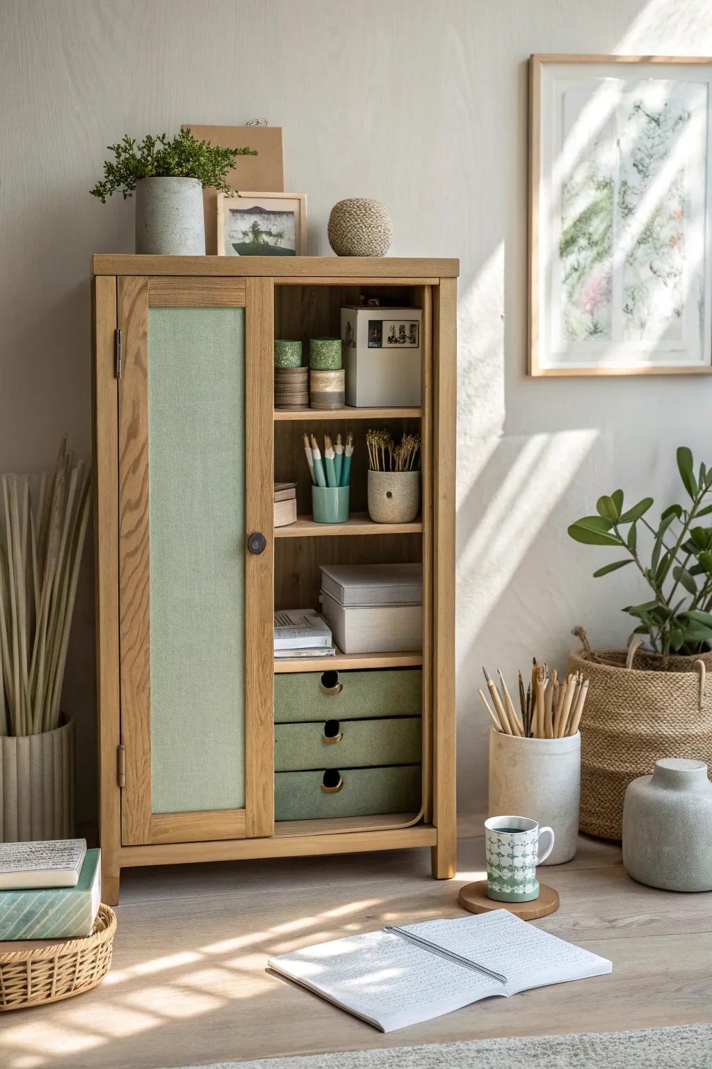 Blend work and play with multi-purpose storage solutions. 🎨🖇️