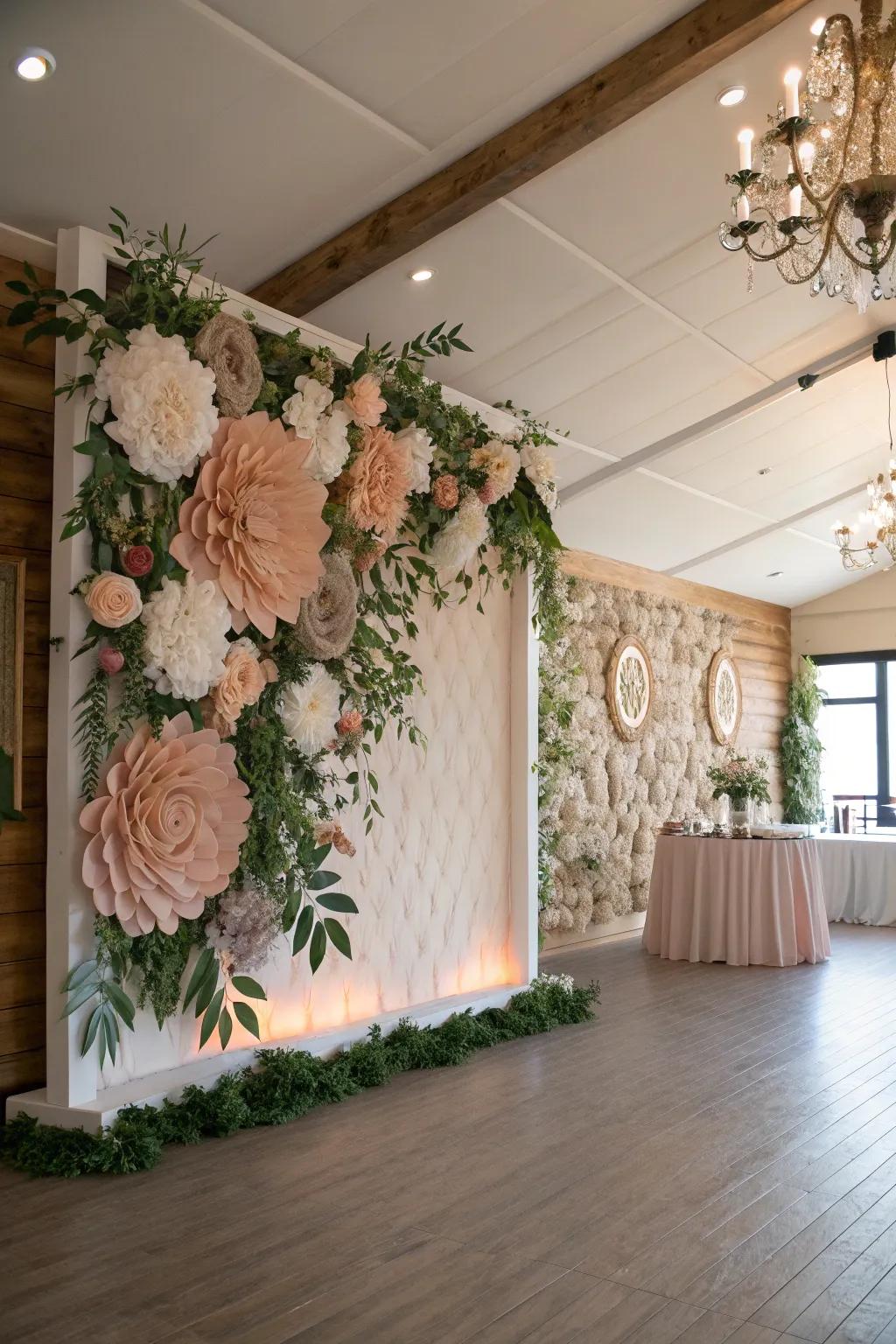 Make a lasting impression with a statement piece that captivates your guests. 🌸 #StatementDecor #FloralWall #DecorInspo