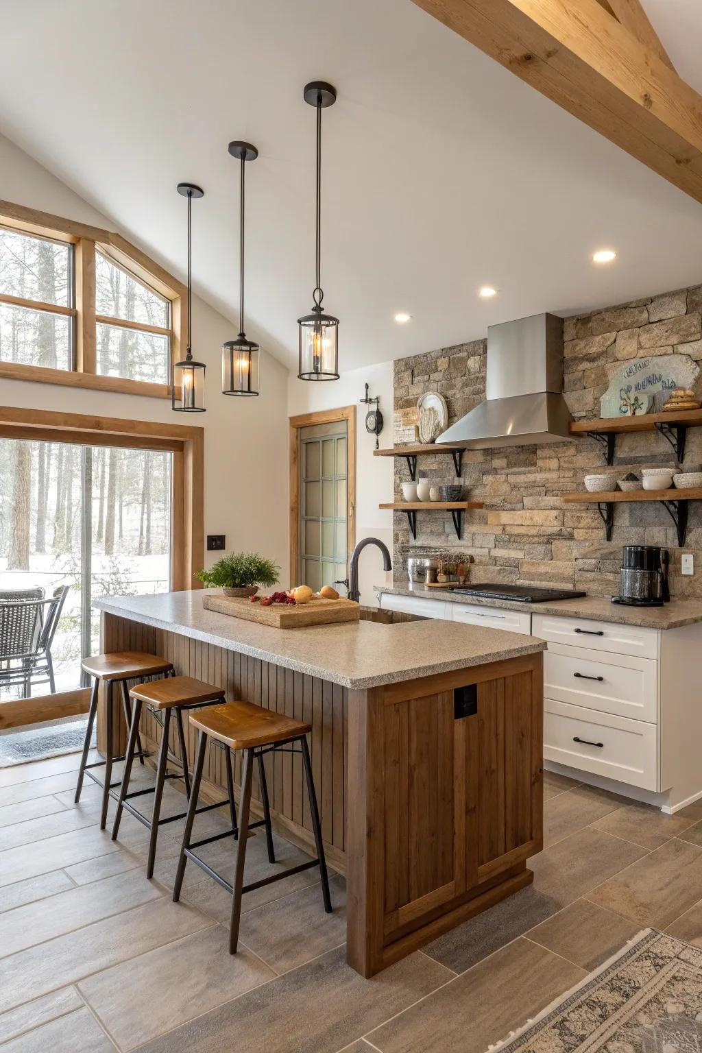 Create a captivating kitchen with the perfect mix of materials and textures.