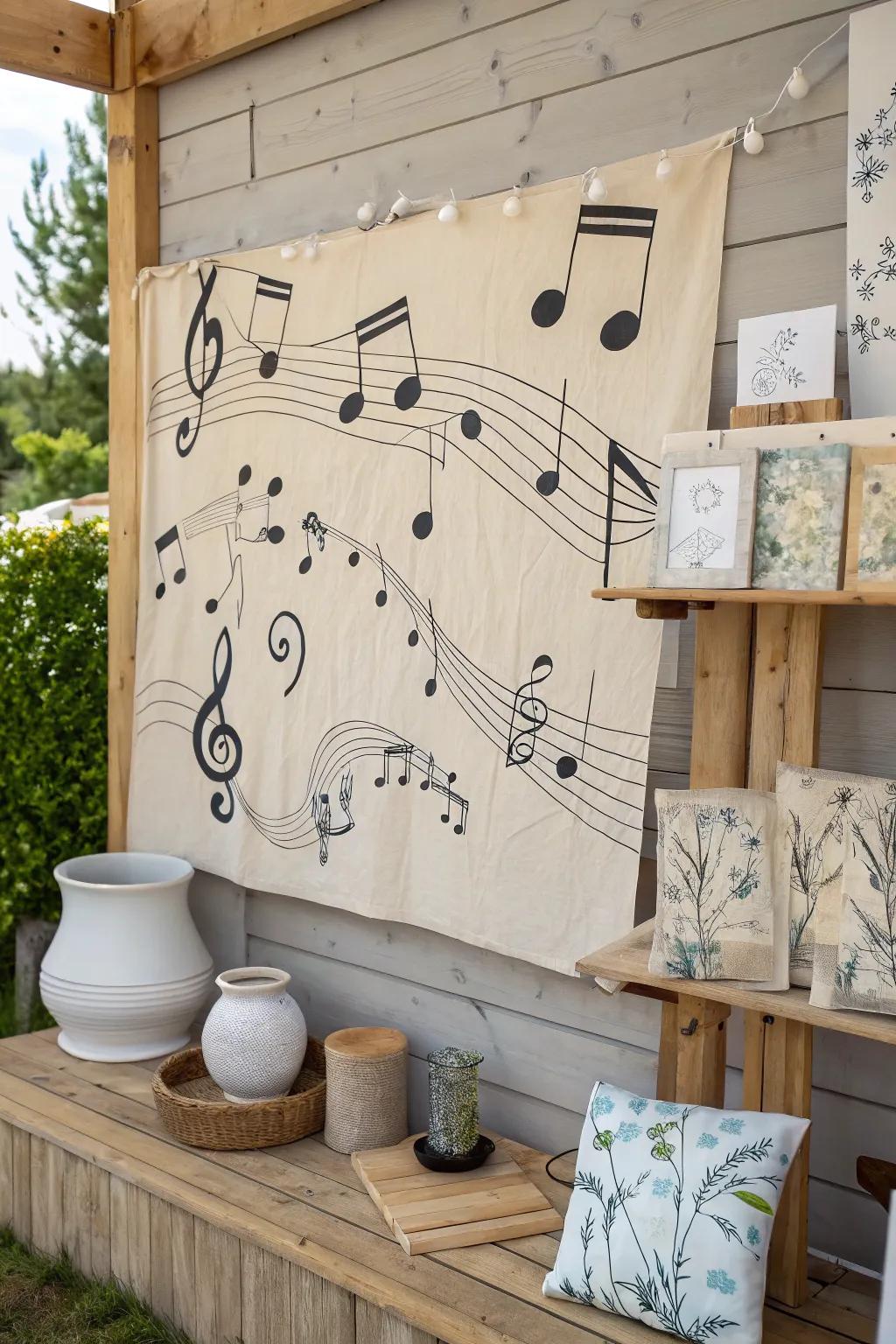 Bring music to your decor with a splash of musical notes. #MusicLove #DecorInspiration