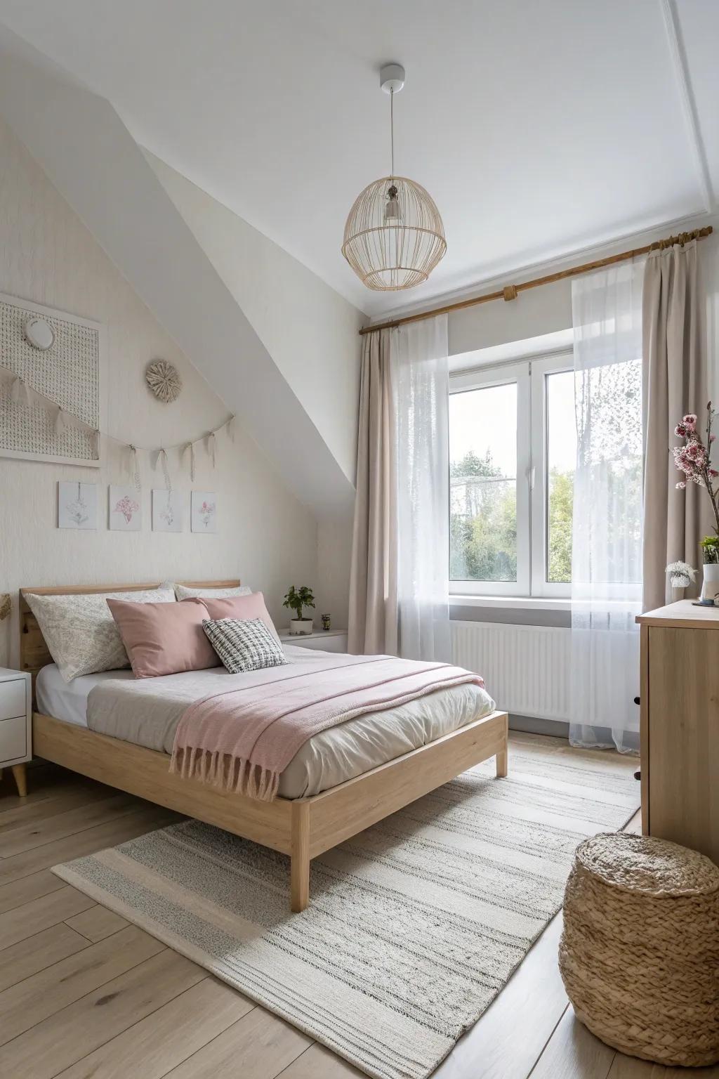 Sleek and modern furniture brings function and style to a teen's room. #MinimalistDesign #TeenFurniture