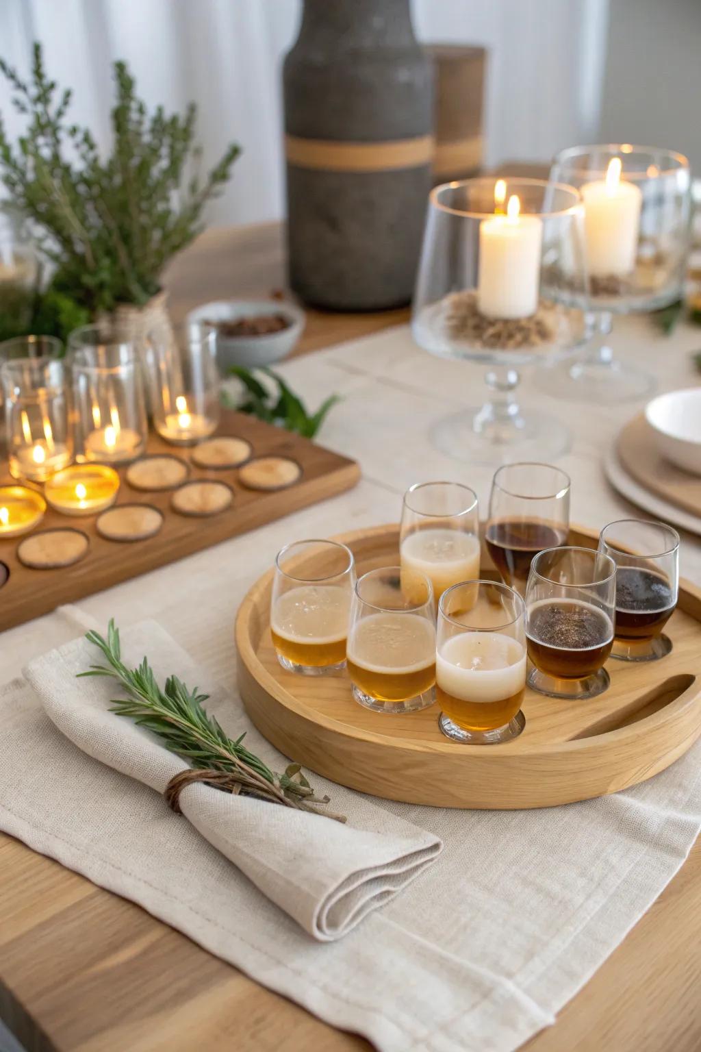 Indulge in a tasting adventure with curated flights that tantalize the palate. #TastingFlights #FlavorJourney