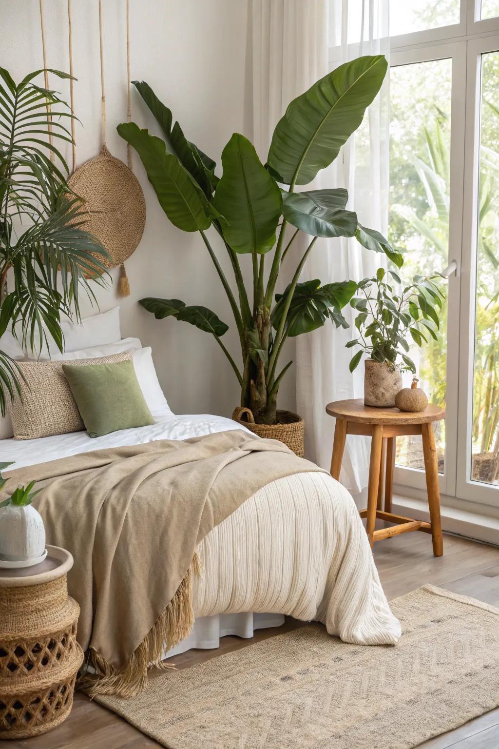 Earthy tones create a serene and balanced space, echoing the tranquility of nature. 🌿 #ColorPalette #EarthyTones #BedroomDecor