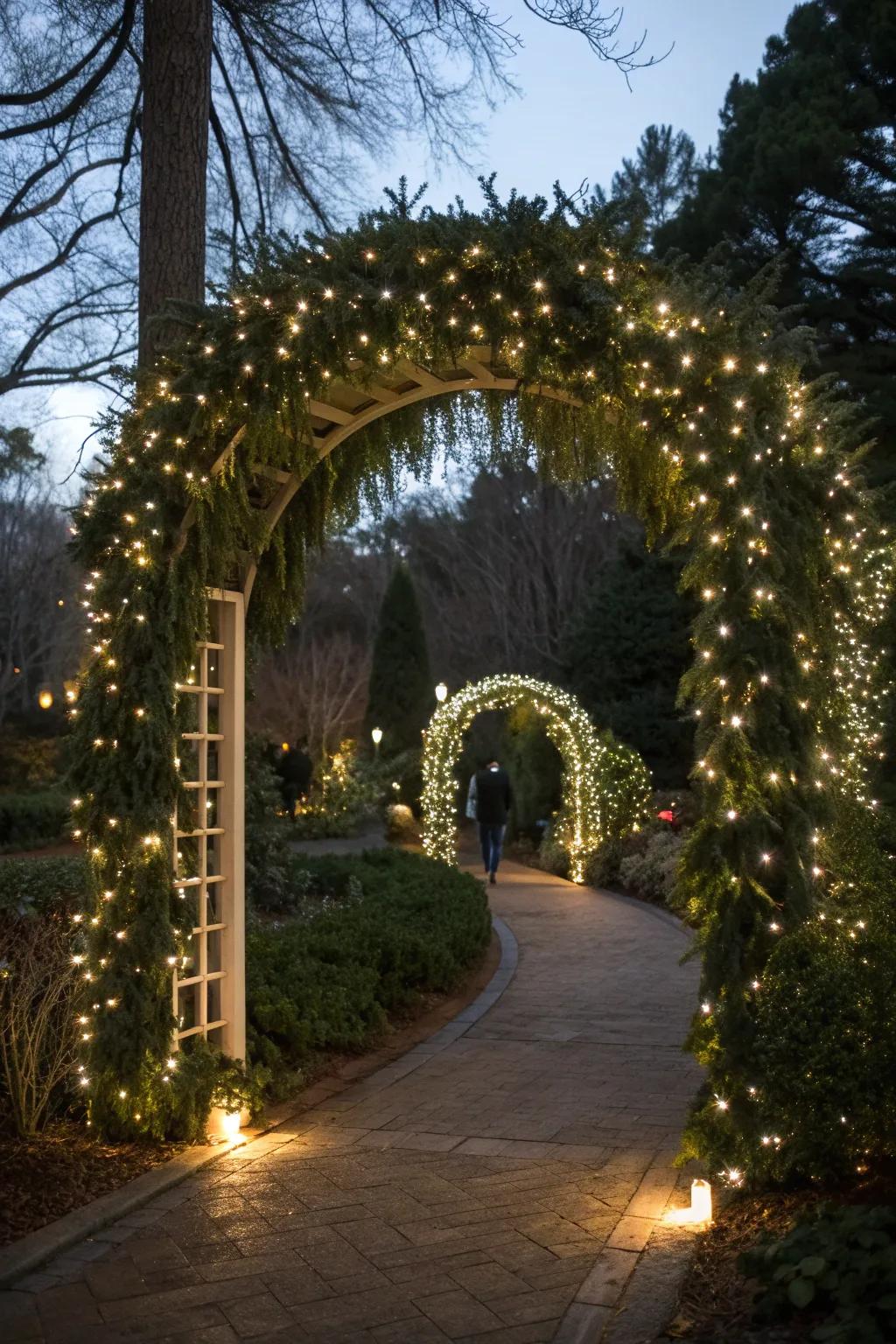 Step into a world of enchantment with archways that light the path to festive celebrations.