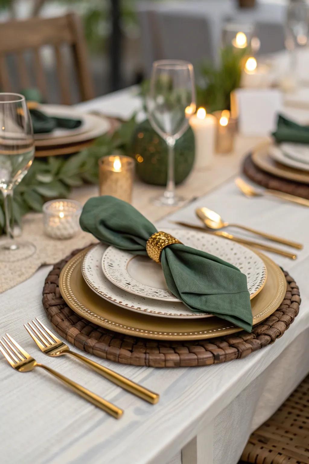 Achieve perfection with thoughtfully arranged and elegant place settings.