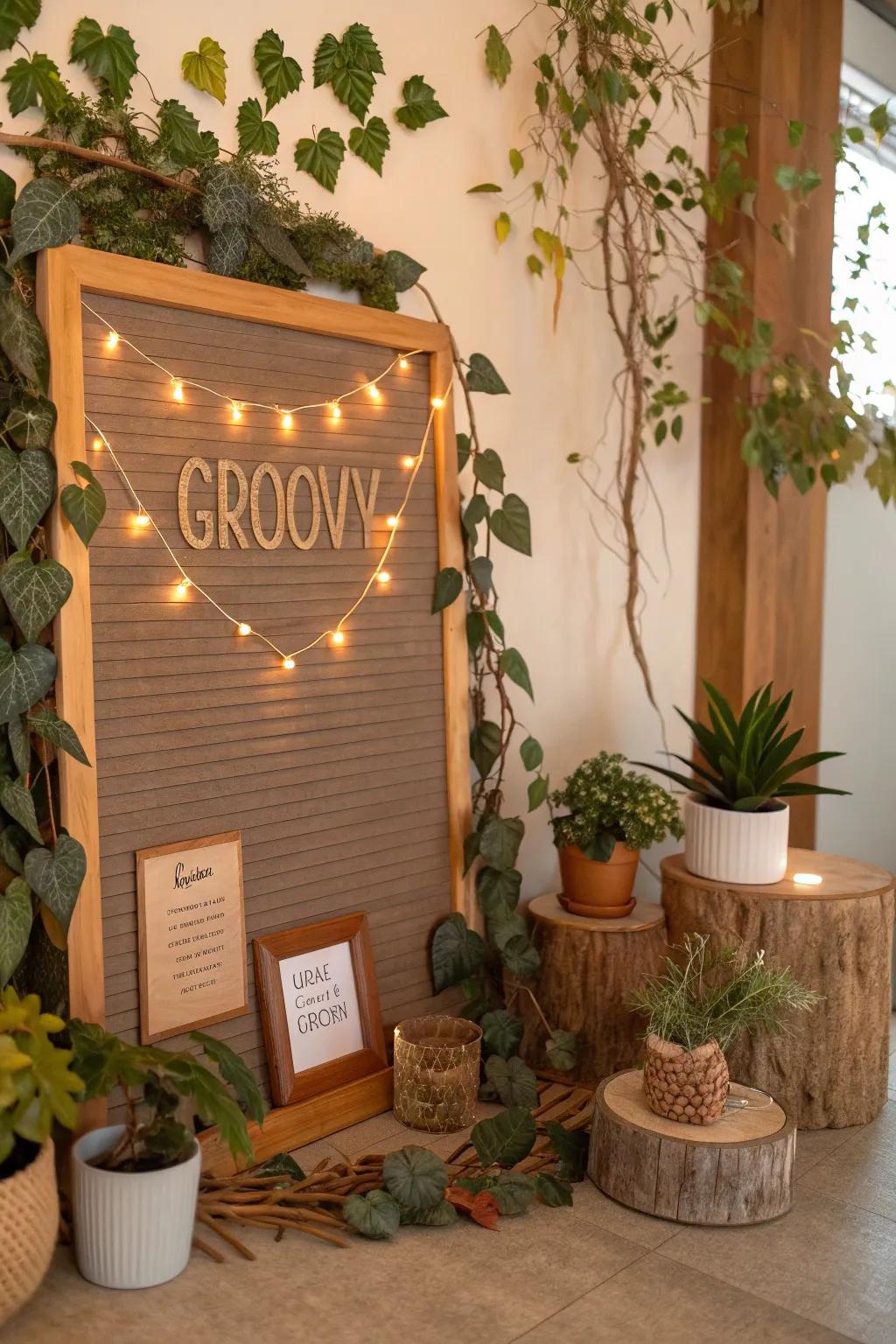 Bring the outside in with a nature-inspired bulletin board that soothes the soul.