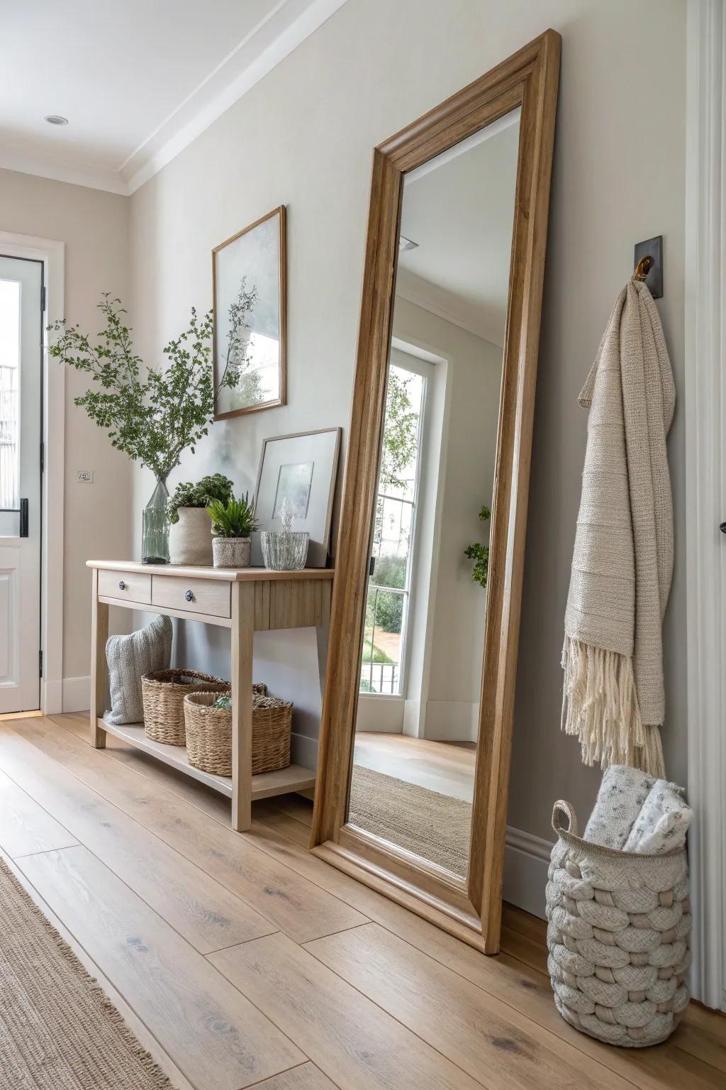 Revitalize your hallway with mirrors that add space and style.