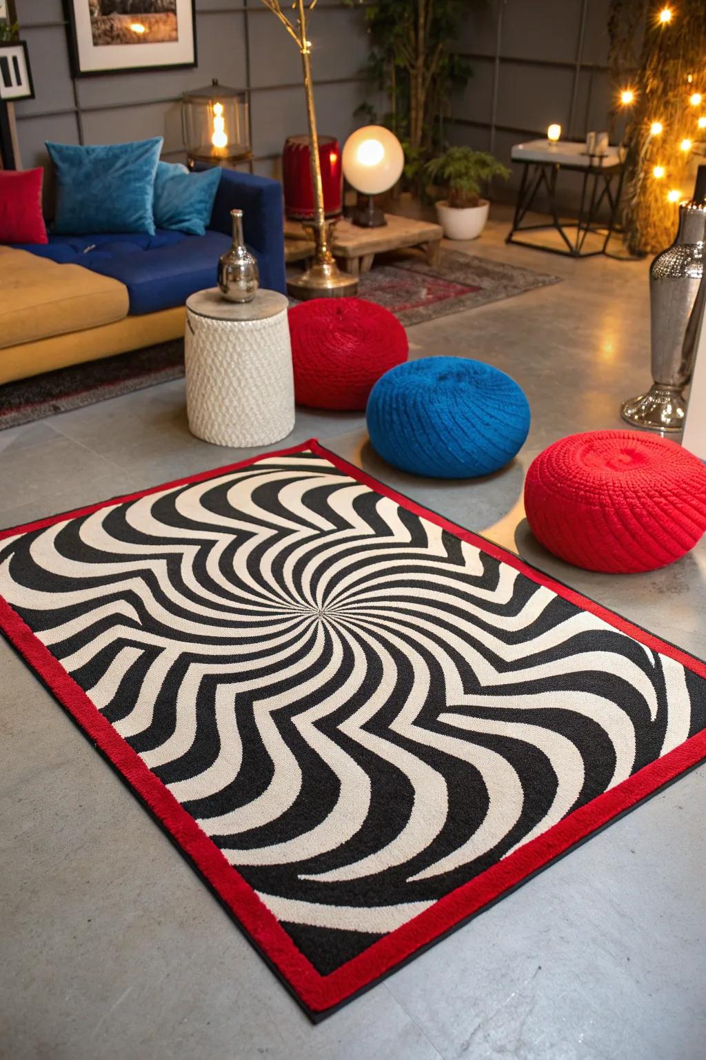 Refresh your living room with bold color contrasts that pop and create a lively atmosphere.