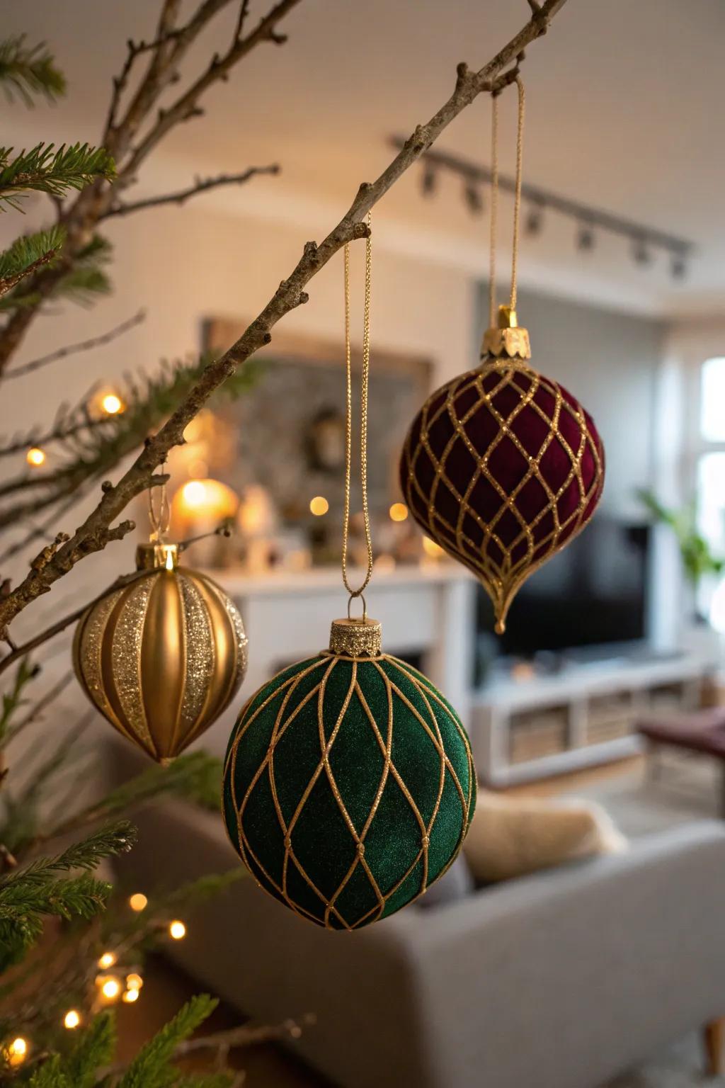 Step back in time with vintage-inspired ornaments that bring nostalgic charm to your holiday decor.