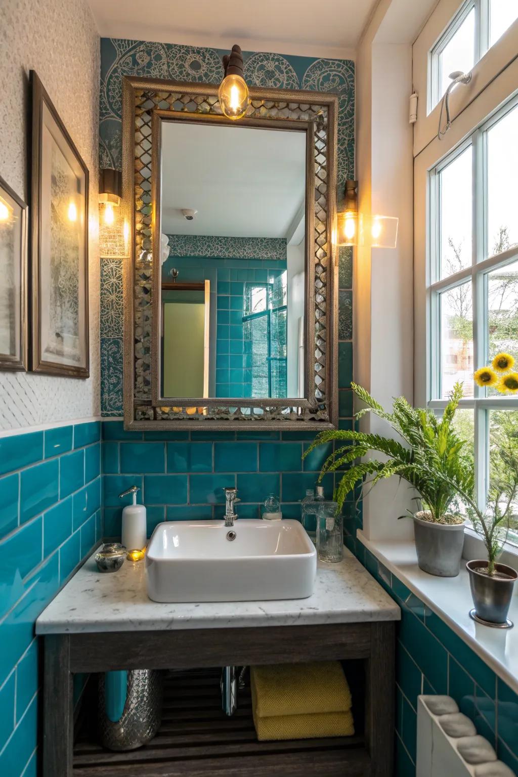 Mirrors and lighting work wonders in opening up a small bathroom. ✨ #BathroomMirrors #Lighting