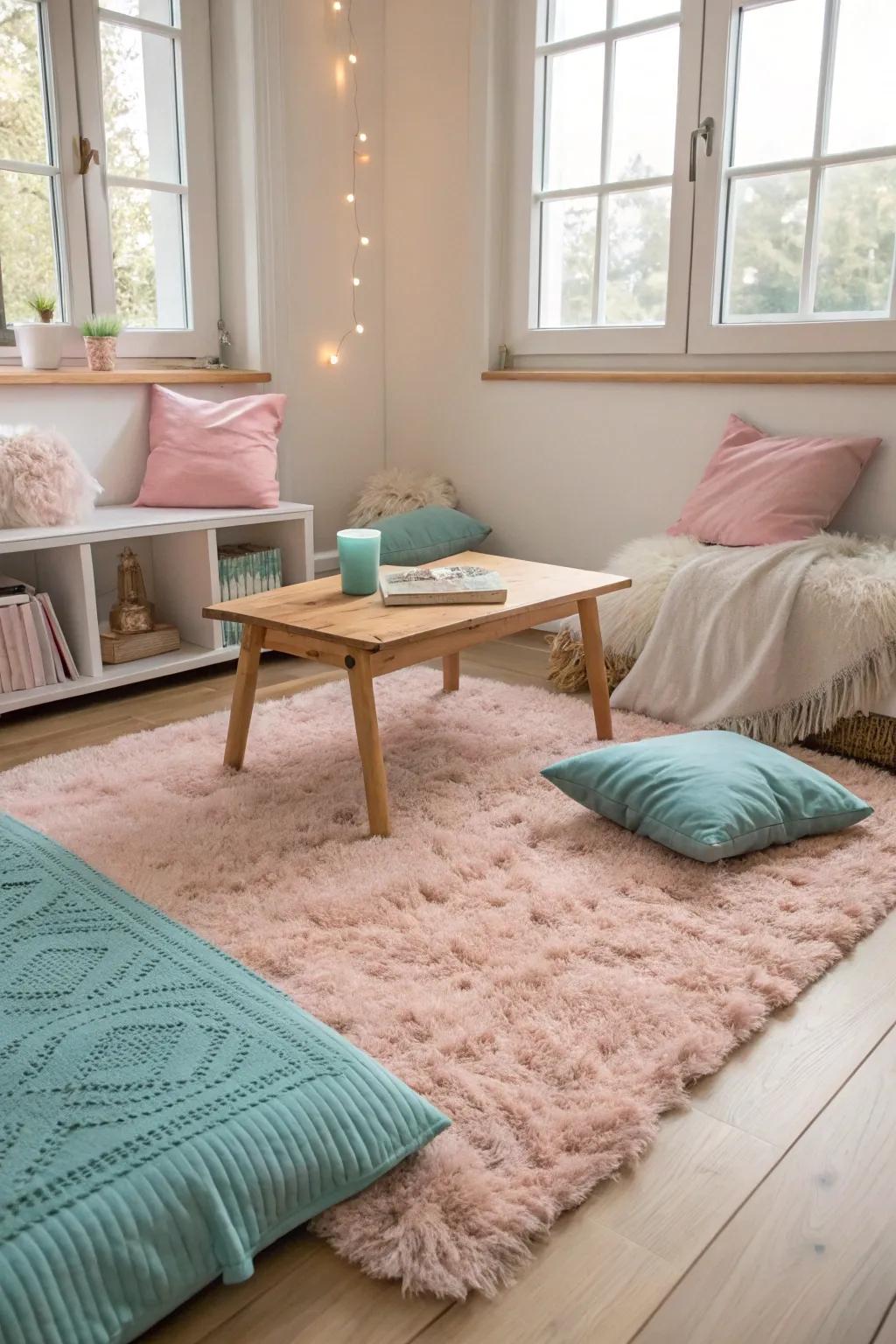 Add warmth and comfort with plush rugs that invite relaxation and style.