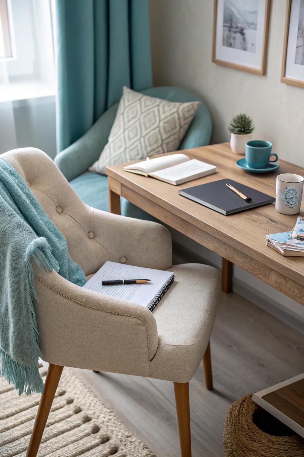 Stay productive with our dedicated workspace, perfect for remote work.