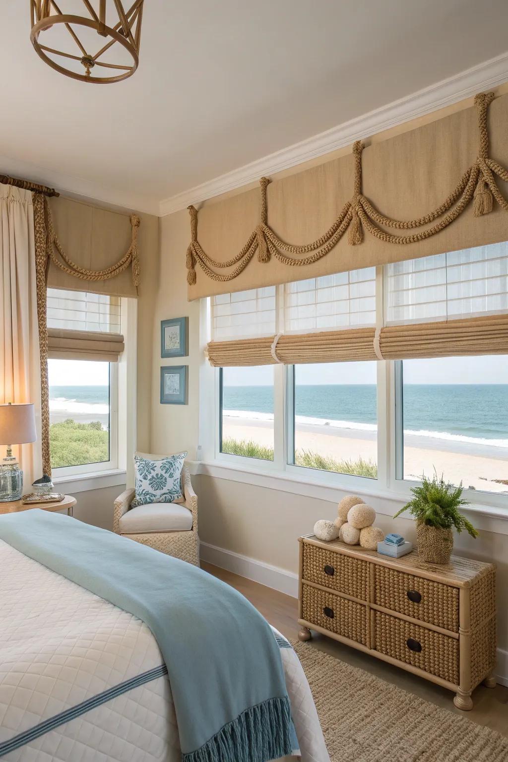 Rope details bring a touch of the beach into your home.