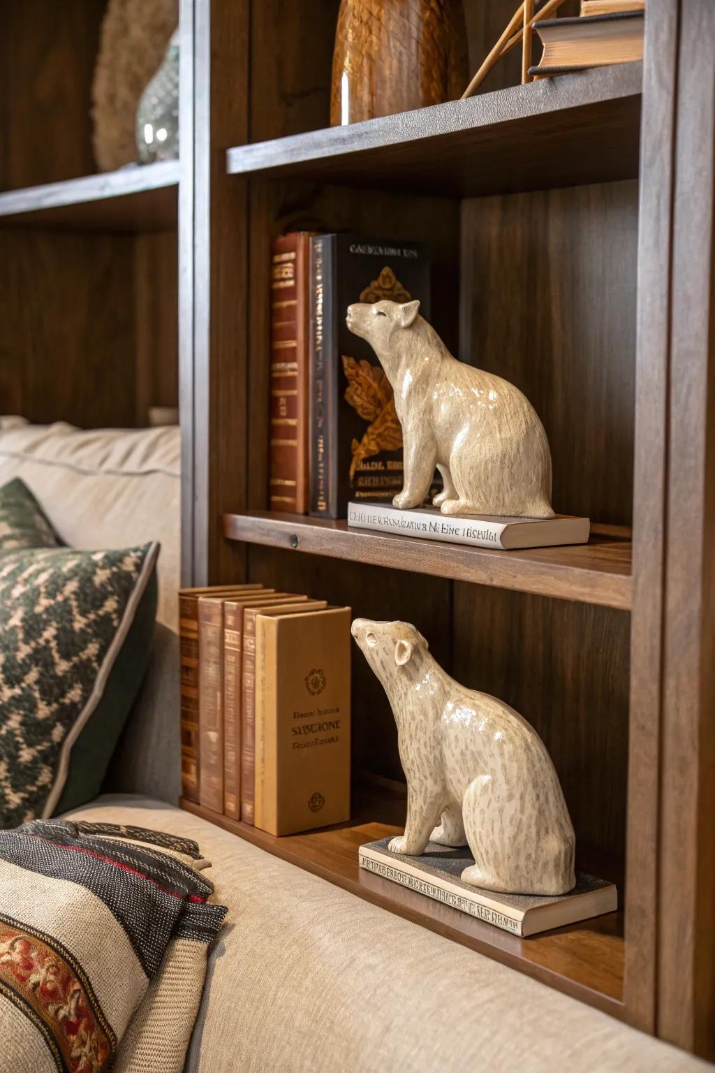 Elevate your reading nook with charming animal bookends that marry function and style.