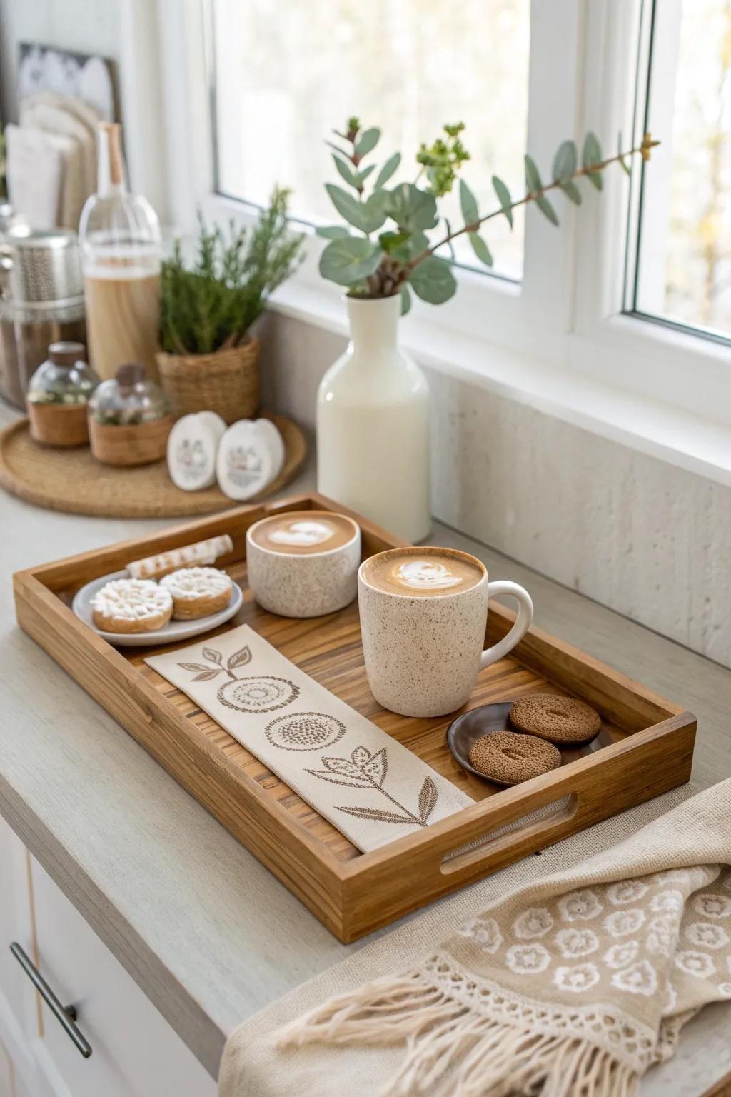 Let guests unleash their inner barista with interactive latte art stations.