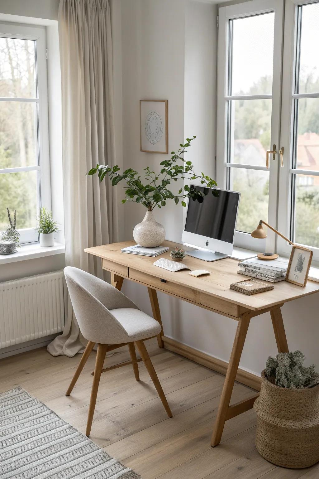 Bask in the glow of natural light that energizes and uplifts your workspace.