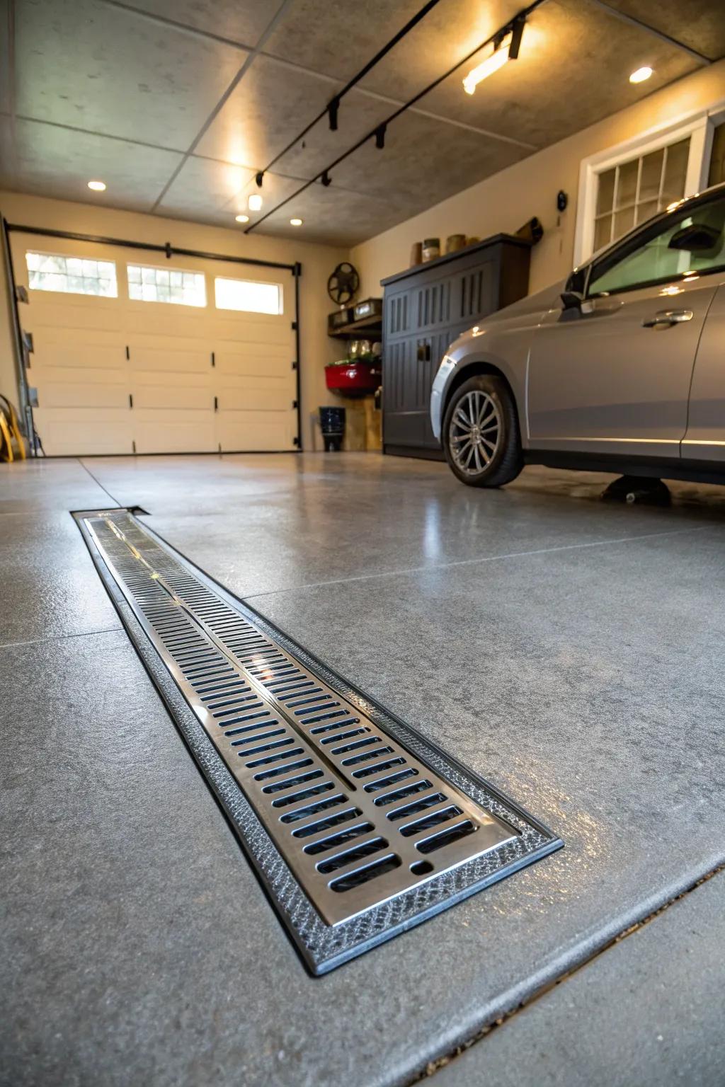 Stainless steel drains offer durability and resistance against rust.