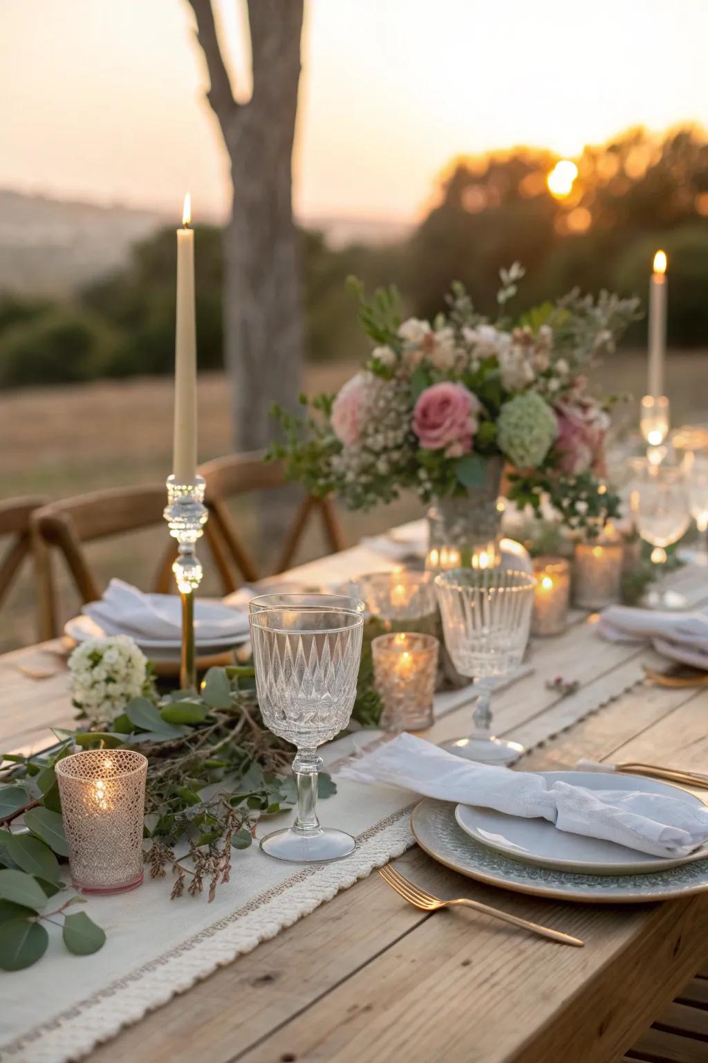 Vintage finds add character and charm to your table. #VintageStyle #CharmingDecor