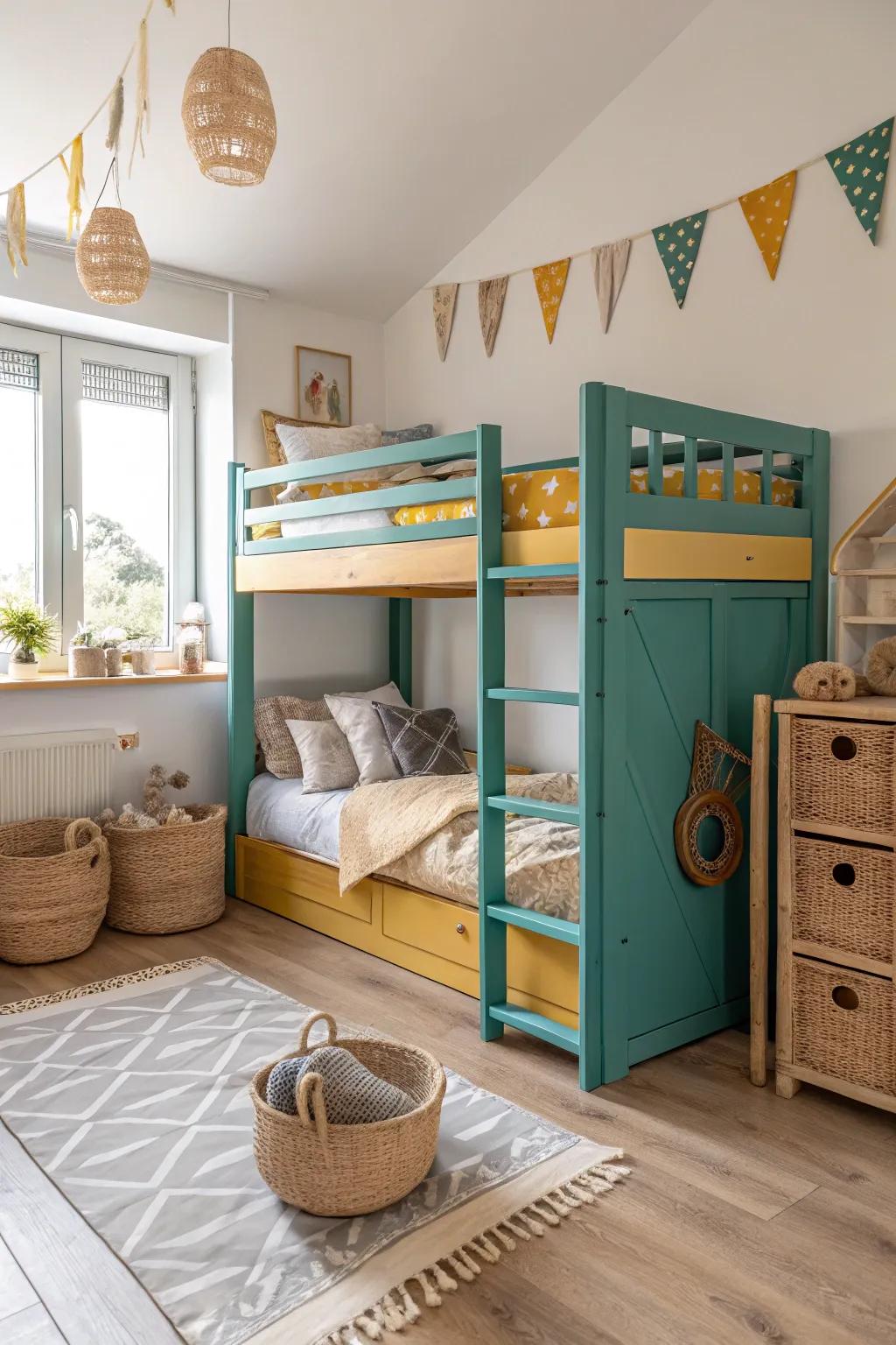 Let your child's imagination run wild in a room that's both fun and functional! #KidsRoom #PlayfulDecor