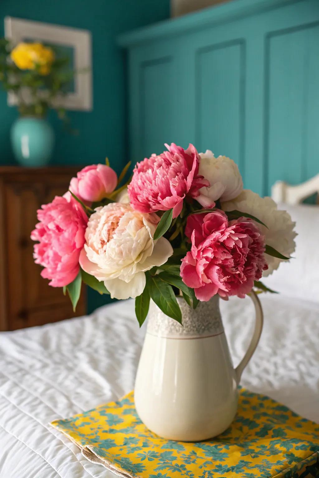 Add romance and elegance to your space with the timeless beauty of peonies.