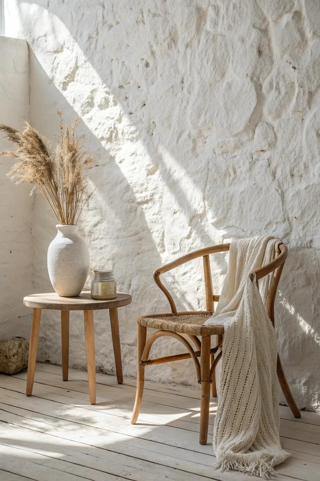 Texture brings character and depth to white interiors. #TexturedElegance #HomeDesign #VisualInterest