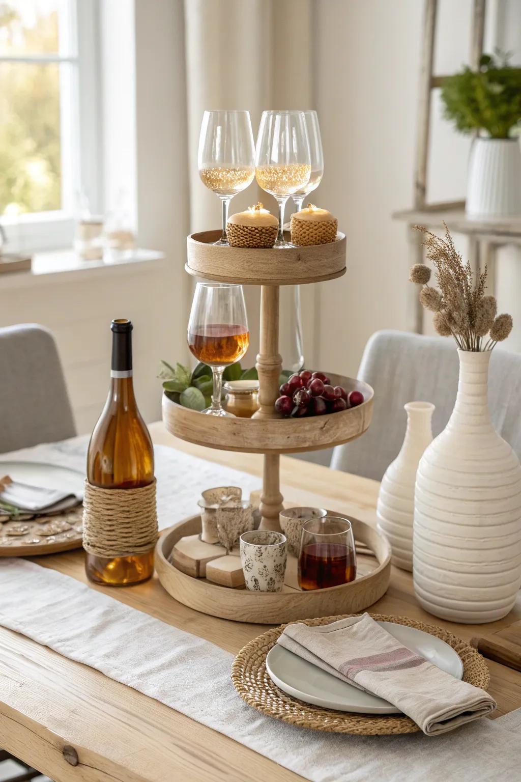 Playing with heights adds visual interest to your table.