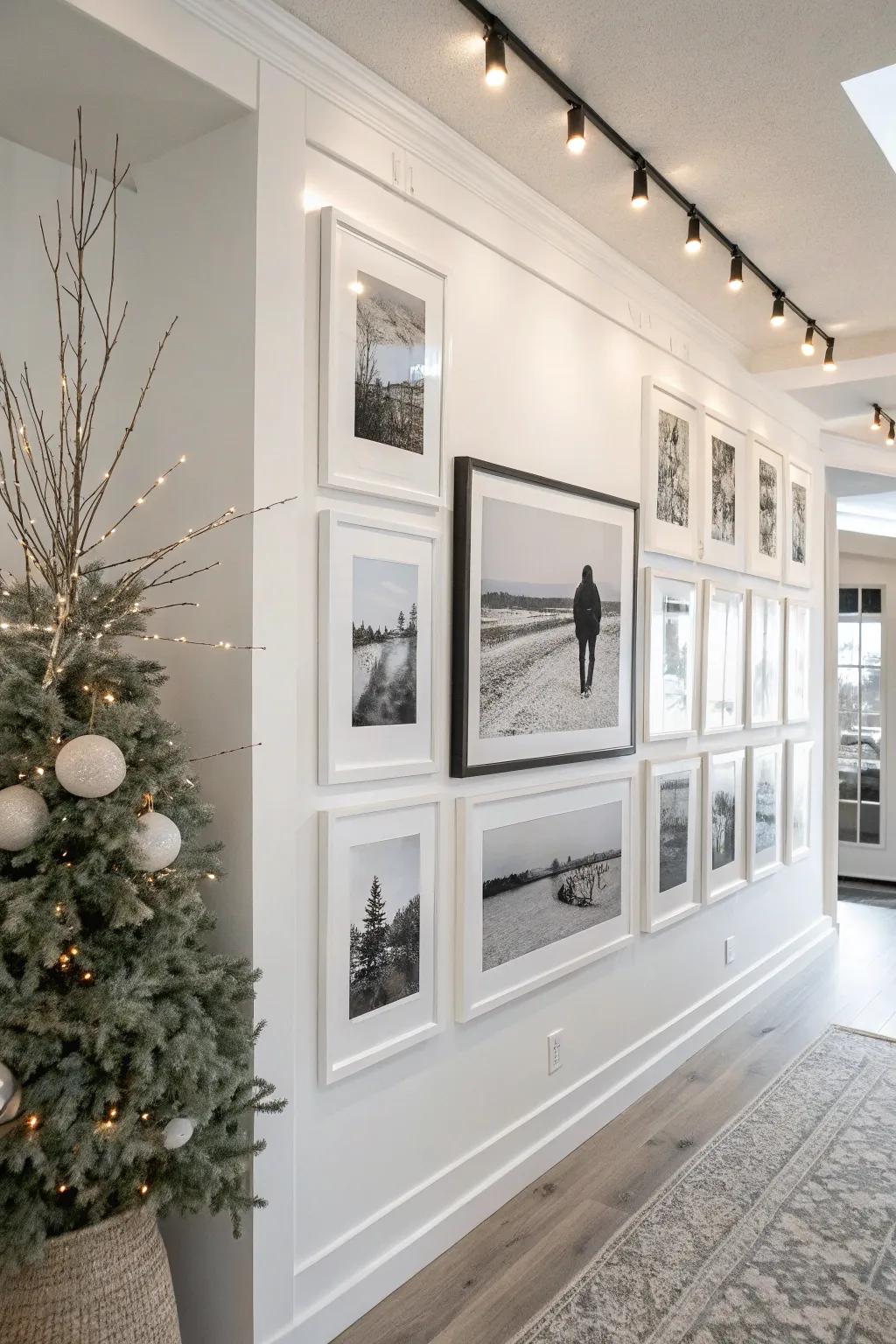 Personalize your space with a monochrome gallery wall that tells your story.