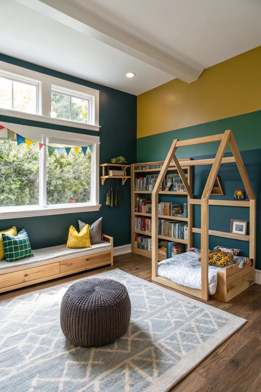 Spark joy and imagination in a vibrant playroom designed just for kids. 🎨
