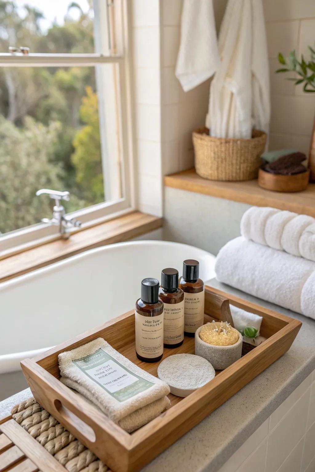 Refresh and relax with our complimentary toiletries, provided for your convenience. 🧴🛁 #TravelEssentials #GuestComfort