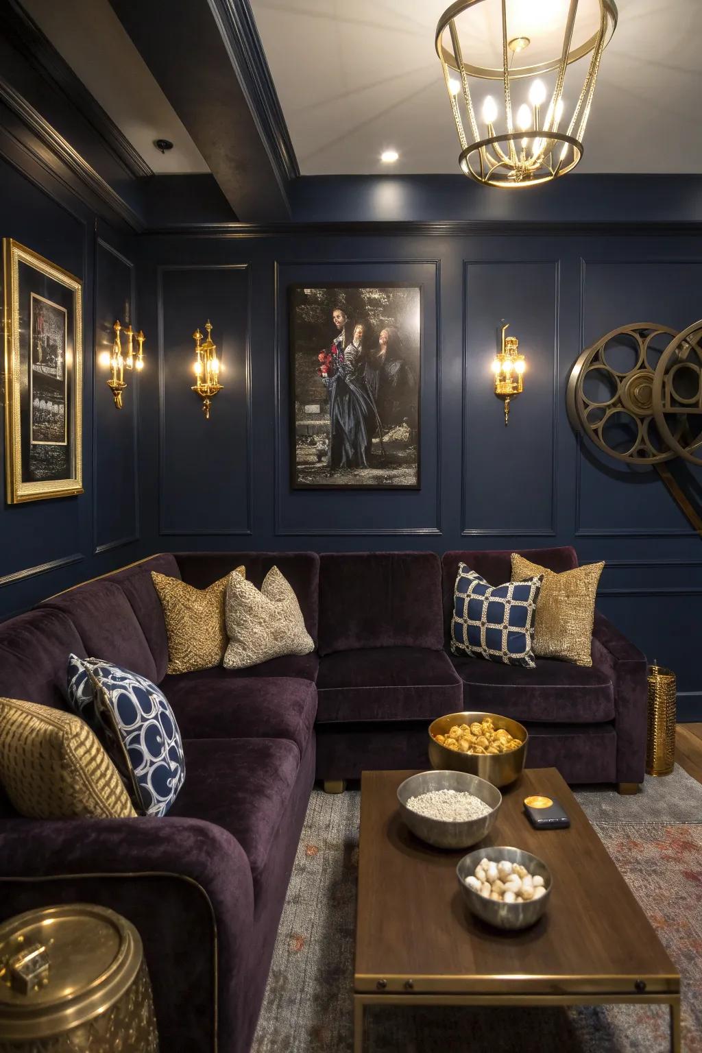 Themed decor adds a fun and immersive touch to your media room. 🎥 #ThemedDecor #CinematicStyle