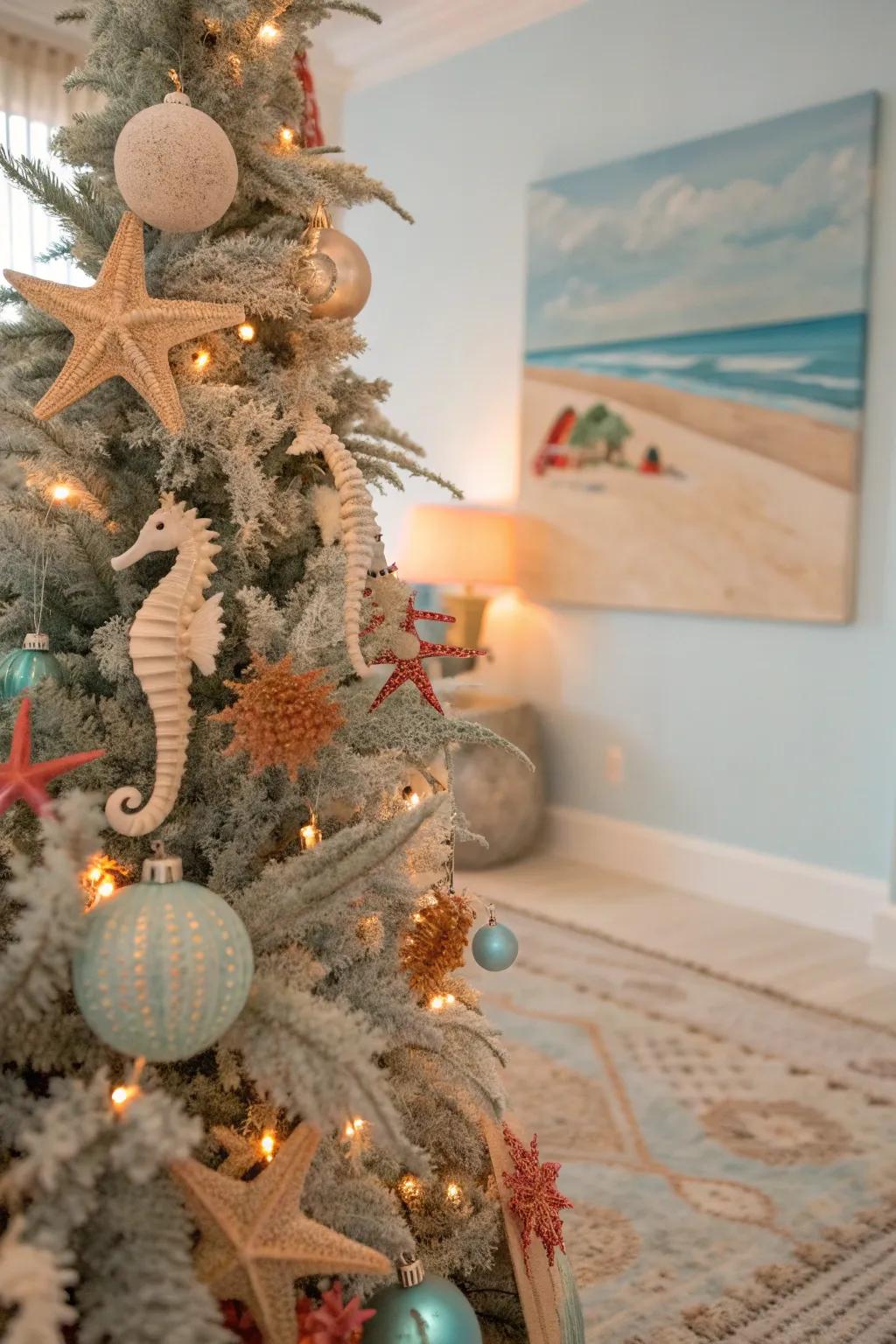 Bring the ocean's creatures to life with marine life decor. 🐟 #CoastalVibes #HolidayDecor