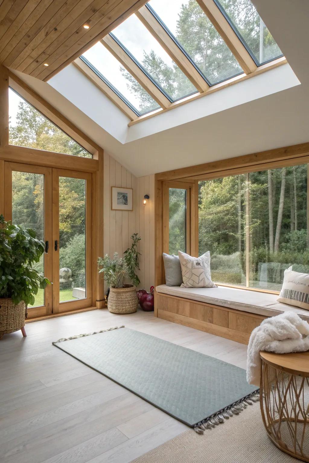 Bask in natural light for an uplifting, energizing wellness space. ☀️ #NaturalLight #WellnessRoom