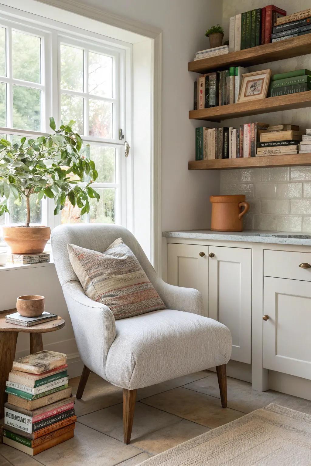 Dive into culinary adventures with a niche dedicated to your cookbook collection. 📚 #BookNook #KitchenInspiration