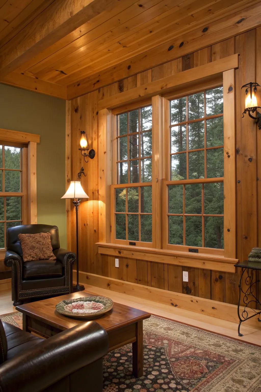 Lighting transforms your trims into focal points, enhancing their natural beauty. 💡 #LightingMagic #DecorTips