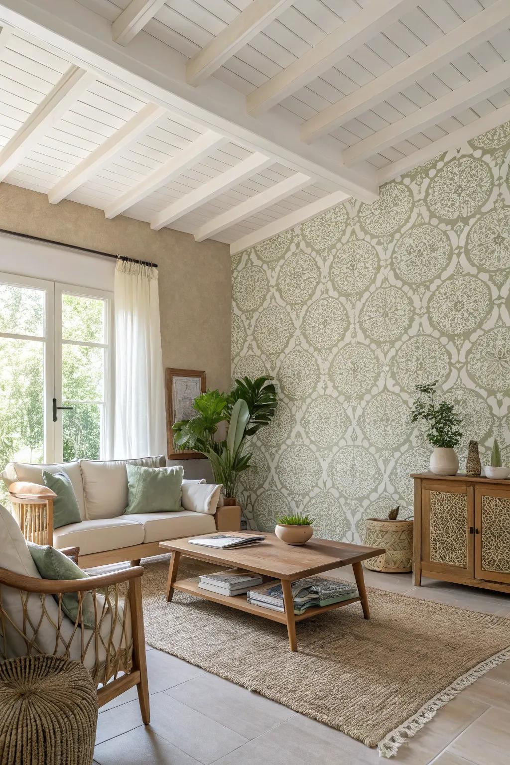 Transform your walls with full-height wallpaper for a stunning visual impact. 🎨 #WallpaperLove #InteriorDesign