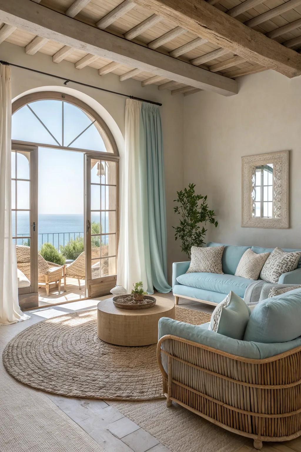 Open and airy layouts create a relaxed atmosphere, perfect for Mediterranean-inspired living. 🌿 #SpaciousLiving #InteriorDesign